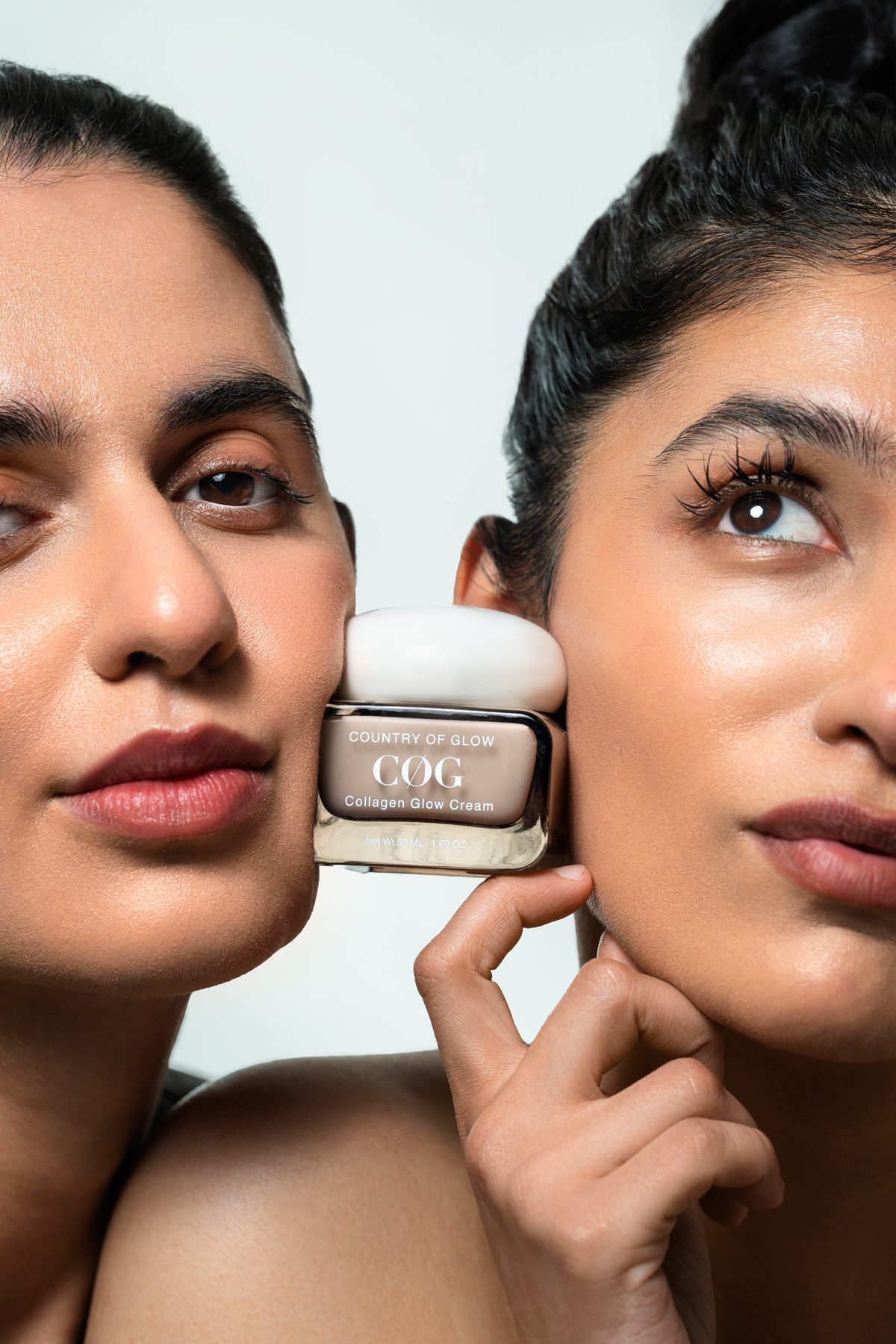 Country of Glow — product held with model