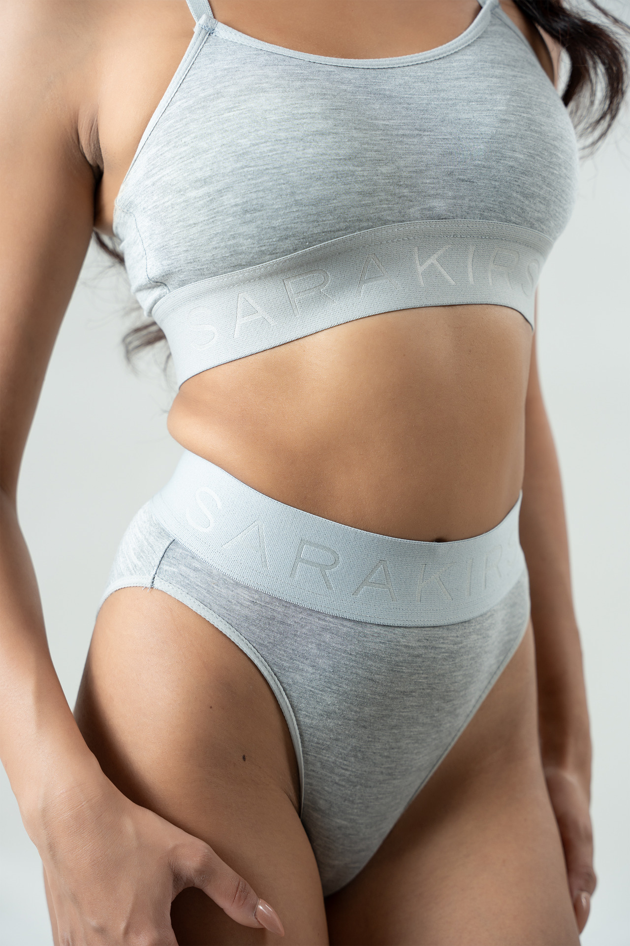 Sara Kirsti campaign — product detail waistband closeup